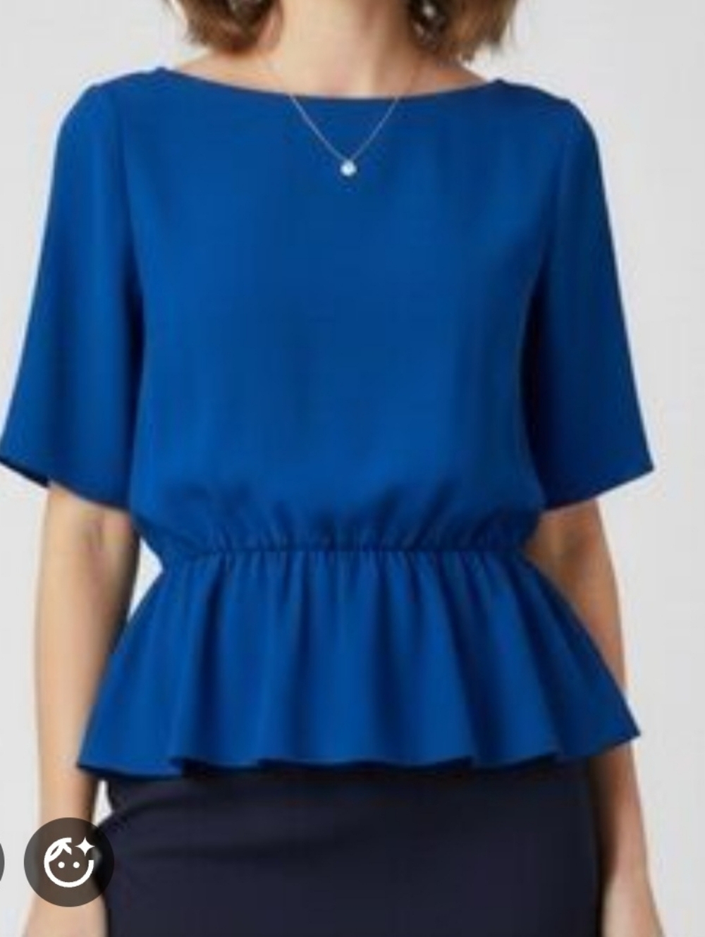 Wilfred Blue Peplum Women's Top